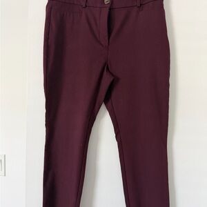 LOFT Women's Burgundy Skinny Pants